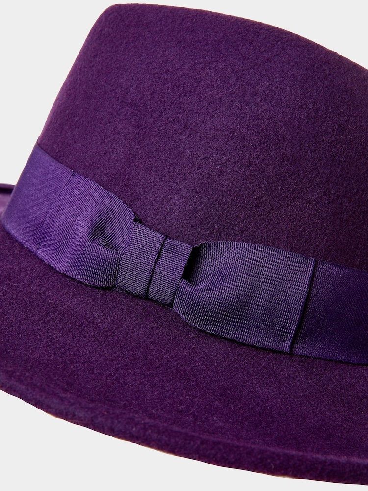 Joe Browns pentlja Podrobnosti Wire Rim Wool Fedora - Slika 1 iz 4