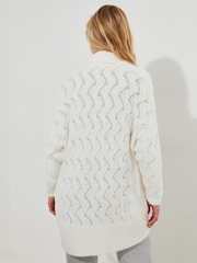 Joe Browns White Oversized Sloe Joes Slouchy Cardigan - Image 4 of 8