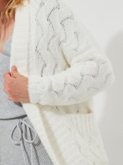Joe Browns White Oversized Sloe Joes Slouchy Cardigan - Image 5 of 8