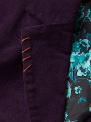 Joe Browns Purple Stitch Detail Moleskin Velvet Jacket - Image 10 of 10