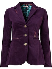 Joe Browns Purple Stitch Detail Moleskin Velvet Jacket - Image 7 of 10