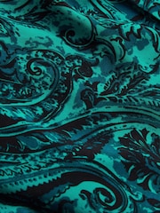 Joe Browns Green Paisley Print Tie Waist V-Neck High Low Maxi Dress - Image 6 of 6