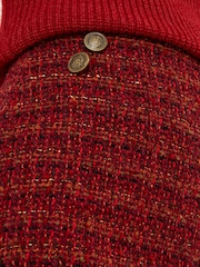 Joe Browns Orange Button Detail Textured Tweed Co-Ord Mini Skirt - Image 4 of 6