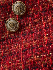 Joe Browns Orange Button Detail Textured Tweed Co-Ord Mini Skirt - Image 6 of 6