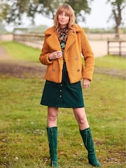 Joe Browns Yellow Cosy Cropped Teddy Coat - Image 1 of 7