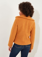 Joe Browns Yellow Cosy Cropped Teddy Coat - Image 5 of 7