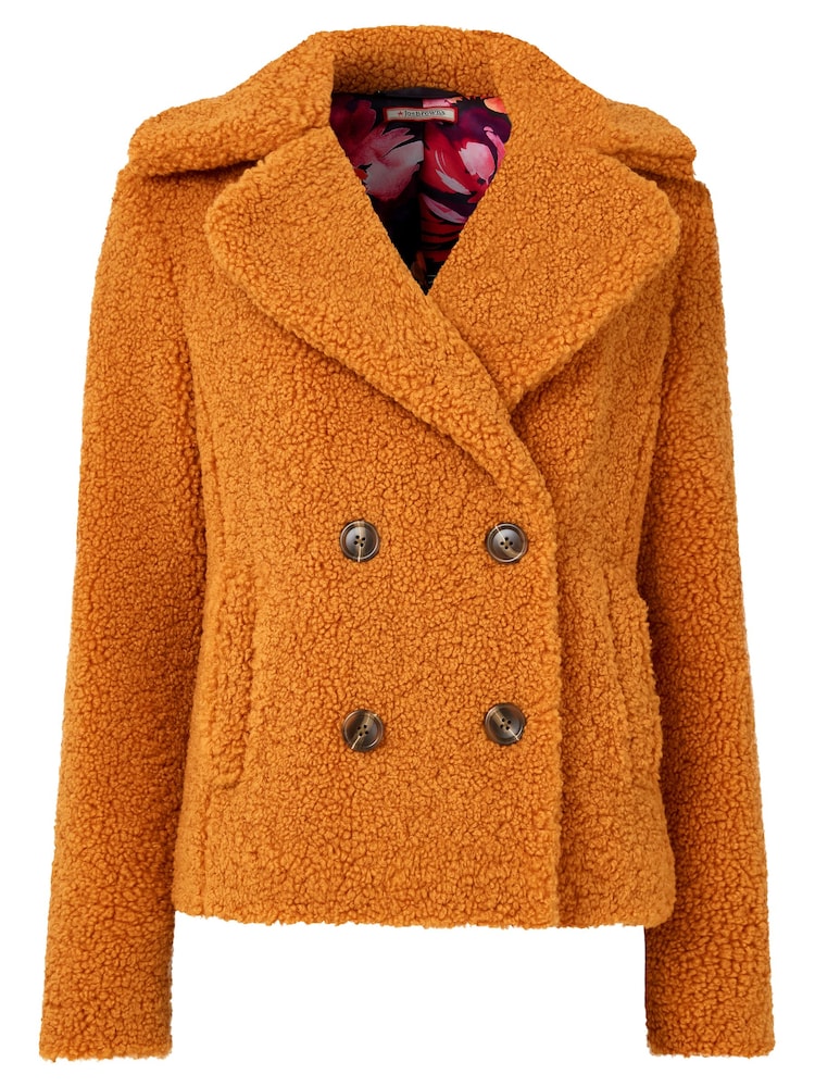 Joe Browns Yellow Cosy Cropped Teddy Coat - Image 7 of 7