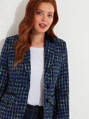 Joe Browns Blue Textured Tweed Co-Ord Jacket - Image 5 of 7
