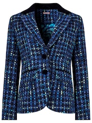 Joe Browns Blue Textured Tweed Co-Ord Jacket - Image 7 of 7