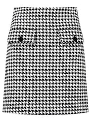 Joe Browns Black Dogtooth Co-Ord Mini 100% Cotton Skirt - Image 5 of 5