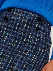 Joe Browns Blue Neon Detail Textured Tweed Mini Skirt - Image 3 of 5