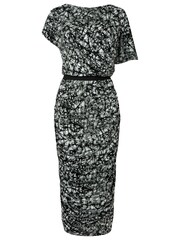 Joe Browns Grey Flattering Ruched Side Asymmetric Bodycon Jersey Midi Dress - Image 7 of 7