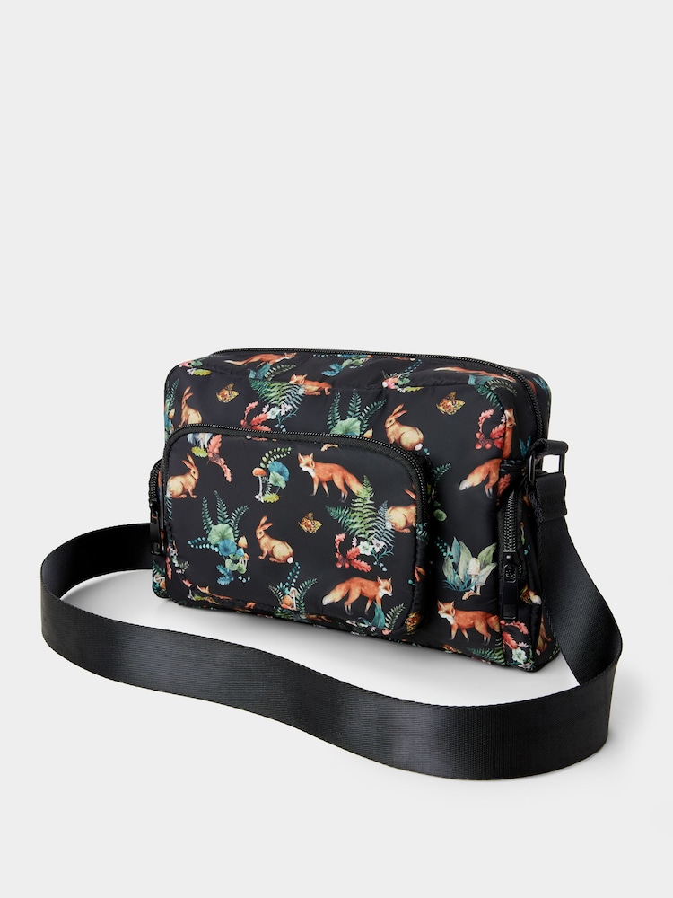 Joe Browns Green Recycled Content Woodland Fox Cross-Body Bag - Image 2 of 3