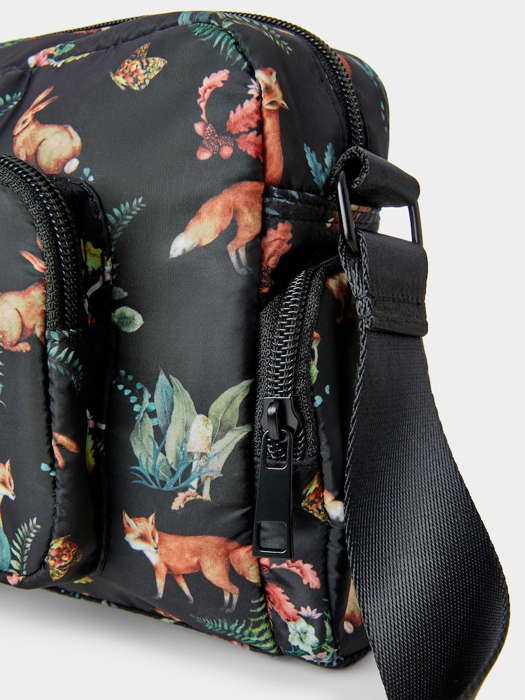Joe Browns Green Recycled Content Woodland Fox Cross-Body Bag - Image 3 of 3