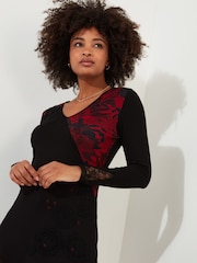 Joe Browns Bedrucktes Tunika-Top aus Jersey mit Blumen-Print Applikationen und Spitzensaum - Bild 5 von 8