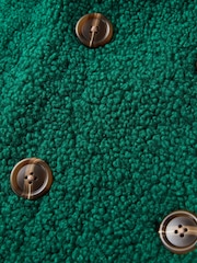 Joe Browns Green Cosy Cropped Teddy Coat - Image 6 of 6