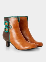 Joe Browns Brown Two Toned Buckle Detail Ankle Boots - Image 5 of 5