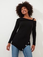 Joe Browns Off The Shoulder Asymmetric Long Line Top - Imagen 1 de 5