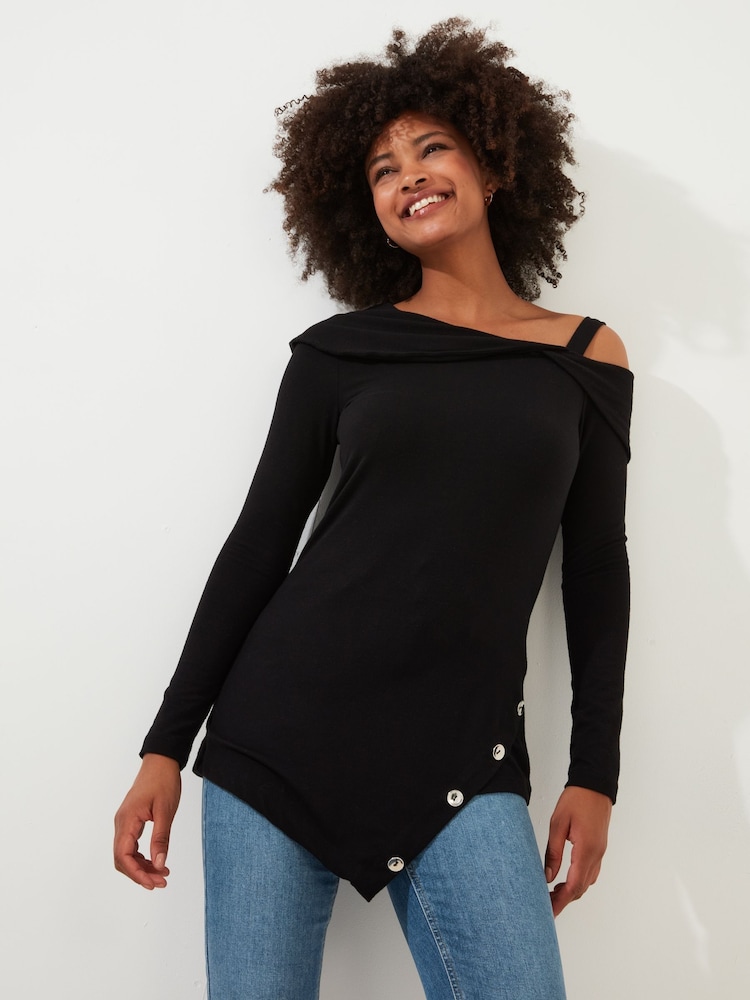 Joe Browns Off The Shoulder Asymmetric Long Line Top - Imagen 1 de 5