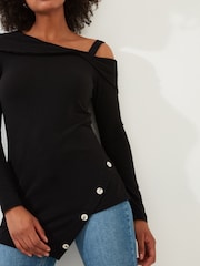 Joe Browns Off The Shoulder Asymmetric Long Line Top - Imagen 4 de 5