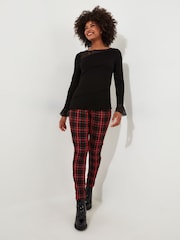 Joe Browns Black Retro Lace Insert Flared Sleeve Top - Image 2 of 5
