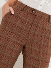 Joe Browns Brown Heritage Check Wide Leg Co-Ord Tailored Trousers - Image 3 of 7