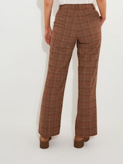 Joe Browns Brown Heritage Check Wide Leg Co-Ord Tailored Trousers - Image 4 of 7
