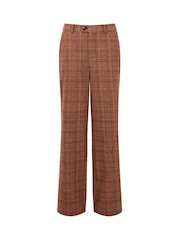 Joe Browns Brown Heritage Check Wide Leg Co-Ord Tailored Trousers - Image 5 of 7