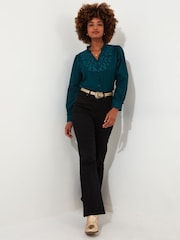 Joe Browns Vintage блузки с вышивкой на кокетке без воротника 100% хлопковые блузки - Изображение 2 из 6