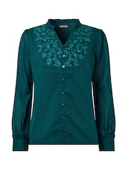 Joe Browns Vintage блузки с вышивкой на кокетке без воротника 100% хлопковые блузки - Изображение 5 из 6