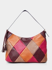 Joe Browns Brown Retro Patchwork Slouchy Shoulder Bag - Image 1 of 5