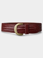 Joe Browns Brown Woven Leather Waist Belt - Image 3 of 3