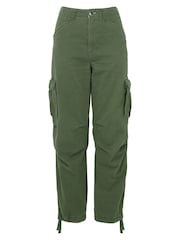 Joe Browns Green Woven Multipocket 100% Cotton Cargo Trousers - Image 4 of 7