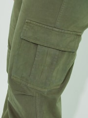 Joe Browns Green Woven Multipocket 100% Cotton Cargo Trousers - Image 5 of 7