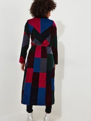 Joe Browns Purple Velvet Patchwork Maxi Coat - Image 3 of 5