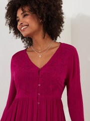 Joe Browns Pink Embroidered Lace Trim Tunic Top - Image 5 of 8