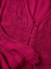 Joe Browns Pink Embroidered Lace Trim Tunic Top - Image 6 of 8