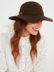 Joe Browns Feather Trim Floppy Fedora klobuk - Slika 1 iz 5