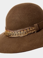 Joe Browns Feather Trim Floppy Fedora klobuk - Slika 5 iz 5