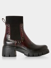 Joe Browns Red Ombre Studded Chunky Ankle Chelsea Boots - Image 1 of 4
