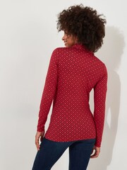 Joe Browns Pink Retro Geometric Print Collared Jersey Shirt - Image 4 of 5