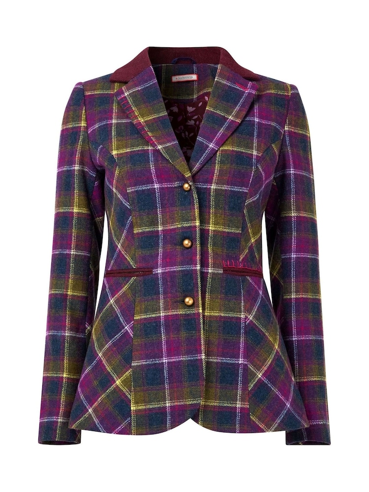 Joe Browns Purple Heritage Check Mix and Match Jacket - Image 10 of 10