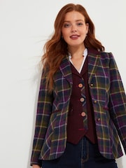 Joe Browns Purple Heritage Check Mix and Match Jacket - Image 3 of 10