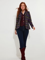 Joe Browns Purple Heritage Check Mix and Match Jacket - Image 4 of 10