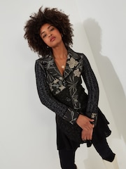 Joe Browns Palton tricotat Floral Imprimeu Abstract Midi - Image 4 of 7