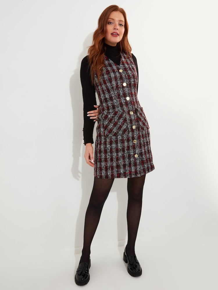 Rochie mini cu buzunar cu plasture Joe Browns Vintage Check - Image 4 of 8