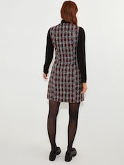 Joe Browns Red Vintage Check Patch Pocket Pinafore Mini Dress - Image 5 of 8
