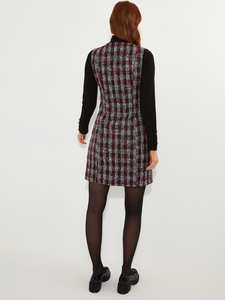 Rochie mini cu buzunar cu plasture Joe Browns Vintage Check - Image 5 of 8