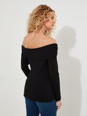 Joe Browns Black Slim Fit Classic Bardot Top - Image 4 of 5