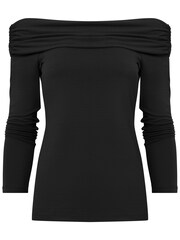 Joe Browns Black Slim Fit Classic Bardot Top - Image 5 of 5